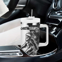 Funny Christmasquatch Camouflage of Snowflakes Tumbler With Handle - Wonder Print Shop