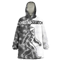 Funny Christmasquatch Camouflage of Snowflakes Wearable Blanket Hoodie - Wonder Print Shop