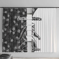 Funny Christmasquatch Camouflage of Snowflakes Window Curtain - Wonder Print Shop