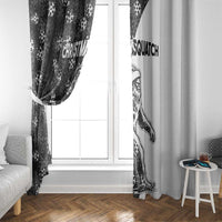 Funny Christmasquatch Camouflage of Snowflakes Window Curtain - Wonder Print Shop