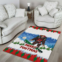 Christmas Bigfoot Ride Snowboard Area Rug Merry Footmas Xmas Style - Wonder Print Shop