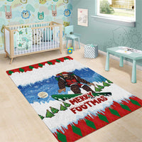 Christmas Bigfoot Ride Snowboard Area Rug Merry Footmas Xmas Style - Wonder Print Shop