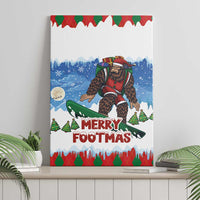 Christmas Bigfoot Ride Snowboard Canvas Wall Art Merry Footmas Xmas Style - Wonder Print Shop