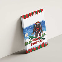 Christmas Bigfoot Ride Snowboard Canvas Wall Art Merry Footmas Xmas Style - Wonder Print Shop