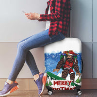 Christmas Bigfoot Ride Snowboard Luggage Cover Merry Footmas Xmas Style - Wonder Print Shop