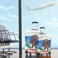 Christmas Bigfoot Ride Snowboard Luggage Cover Merry Footmas Xmas Style - Wonder Print Shop