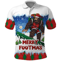 Christmas Bigfoot Ride Snowboard Polo Shirt Merry Footmas Xmas Style - Wonder Print Shop