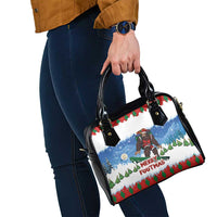 Christmas Bigfoot Ride Snowboard Shoulder Handbag Merry Footmas Xmas Style