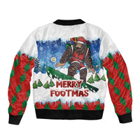 Christmas Bigfoot Ride Snowboard Sleeve Zip Bomber Jacket Merry Footmas Xmas Style - Wonder Print Shop