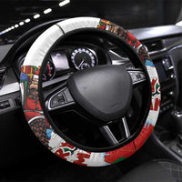 Christmas Bigfoot Ride Snowboard Steering Wheel Cover Merry Footmas Xmas Style - Wonder Print Shop