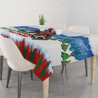 Christmas Bigfoot Ride Snowboard Tablecloth Merry Footmas Xmas Style - Wonder Print Shop