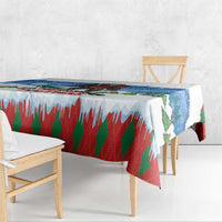 Christmas Bigfoot Ride Snowboard Tablecloth Merry Footmas Xmas Style - Wonder Print Shop