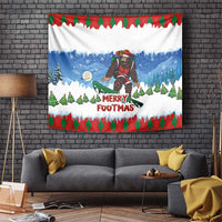 Christmas Bigfoot Ride Snowboard Tapestry Merry Footmas Xmas Style - Wonder Print Shop