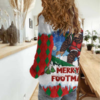 Christmas Bigfoot Ride Snowboard Women Casual Shirt Merry Footmas Xmas Style - Wonder Print Shop