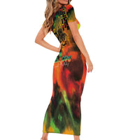 Jamaican Reggae Legend's Birthday Short Sleeve Bodycon Dress One Love Jamaica - Wonder Print Shop