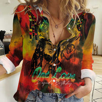 Jamaican Reggae Legend's Birthday Women Casual Shirt One Love Jamaica - Wonder Print Shop
