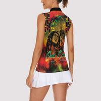Jamaican Reggae Legend's Birthday Women Sleeveless Polo Shirt One Love Jamaica - Wonder Print Shop