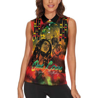 Jamaican Reggae Legend's Birthday Women Sleeveless Polo Shirt One Love Jamaica - Wonder Print Shop