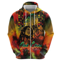 Jamaican Reggae Legend's Birthday Zip Hoodie One Love Jamaica - Wonder Print Shop