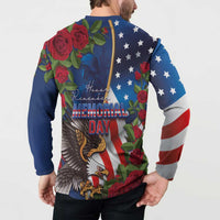 United States Memorial Day-Honor and Remember Button Sweatshirt