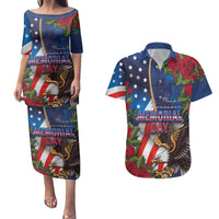 United States Memorial Day-Honor and Remember Couples Matching Puletasi and Hawaiian Shirt