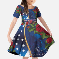 United States Memorial Day-Honor and Remember Family Matching Off Shoulder Maxi Dress and Hawaiian Shirt