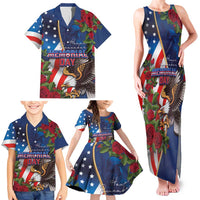 United States Memorial Day-Honor and Remember Family Matching Tank Maxi Dress and Hawaiian Shirt
