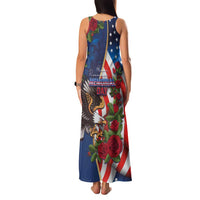United States Memorial Day-Honor and Remember Family Matching Tank Maxi Dress and Hawaiian Shirt