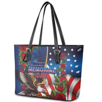 United States Memorial Day-Honor and Remember Leather Tote Bag