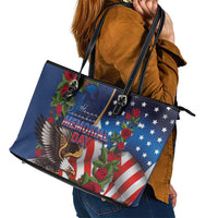 United States Memorial Day-Honor and Remember Leather Tote Bag