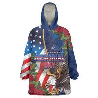 United States Memorial Day-Honor and Remember Wearable Blanket Hoodie