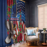 United States Memorial Day-Honor and Remember Window Curtain