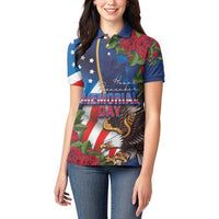 United States Memorial Day-Honor and Remember Women Polo Shirt