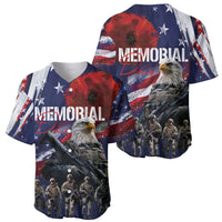 United States Memorial Day Baseball Jersey Bald Eagle US Soldier-Honor and Remember The Fallen