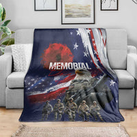 United States Memorial Day Blanket Bald Eagle US Soldier-Honor and Remember The Fallen