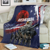 United States Memorial Day Blanket Bald Eagle US Soldier-Honor and Remember The Fallen
