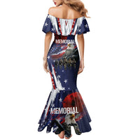 United States Memorial Day Family Matching Mermaid Dress and Hawaiian Shirt Bald Eagle US Soldier-Honor and Remember The Fallen