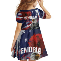 United States Memorial Day Family Matching Off Shoulder Maxi Dress and Hawaiian Shirt Bald Eagle US Soldier-Honor and Remember The Fallen
