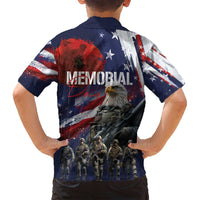 United States Memorial Day Family Matching Tank Maxi Dress and Hawaiian Shirt Bald Eagle US Soldier-Honor and Remember The Fallen