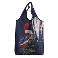 United States Memorial Day Grocery Bag Bald Eagle US Soldier-Honor and Remember The Fallen