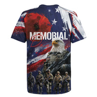 United States Memorial Day Rugby Jersey Bald Eagle US Soldier-Honor and Remember The Fallen