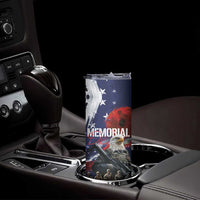United States Memorial Day Skinny Tumbler Bald Eagle and US Soldier-Honor and Remember The Fallen