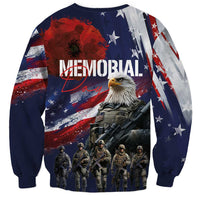 United States Memorial Day Sweatshirt Bald Eagle US Soldier-Honor and Remember The Fallen