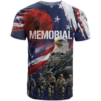 United States Memorial Day T Shirt Bald Eagle US Soldier-Honor and Remember The Fallen
