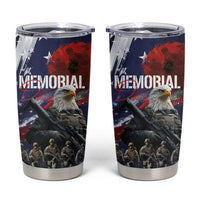 United States Memorial Day Tumbler Cup Bald Eagle and US Soldier-Honor and Remember The Fallen