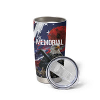 United States Memorial Day Tumbler Cup Bald Eagle and US Soldier-Honor and Remember The Fallen