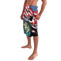 Personalized Bass Fishing Lavalava With American Flag - Wonder Print Shop