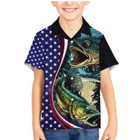 Bass Fishing Family Matching Mermaid Dress and Hawaiian Shirt Double Largemouth Bass Old Style - Wonder Print Shop