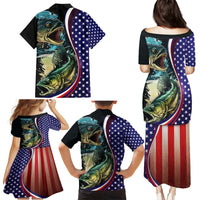 Bass Fishing Family Matching Puletasi and Hawaiian Shirt Double Largemouth Bass Old Style - Wonder Print Shop