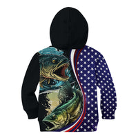 Bass Fishing Kid Hoodie Double Largemouth Bass Old Style - Wonder Print Shop